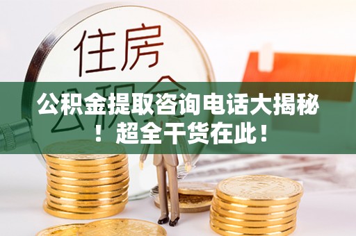 天峻公积金提取咨询电话大揭秘！超全干货在此！