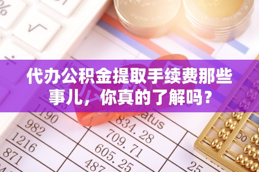 天峻代办公积金提取手续费那些事儿，你真的了解吗？